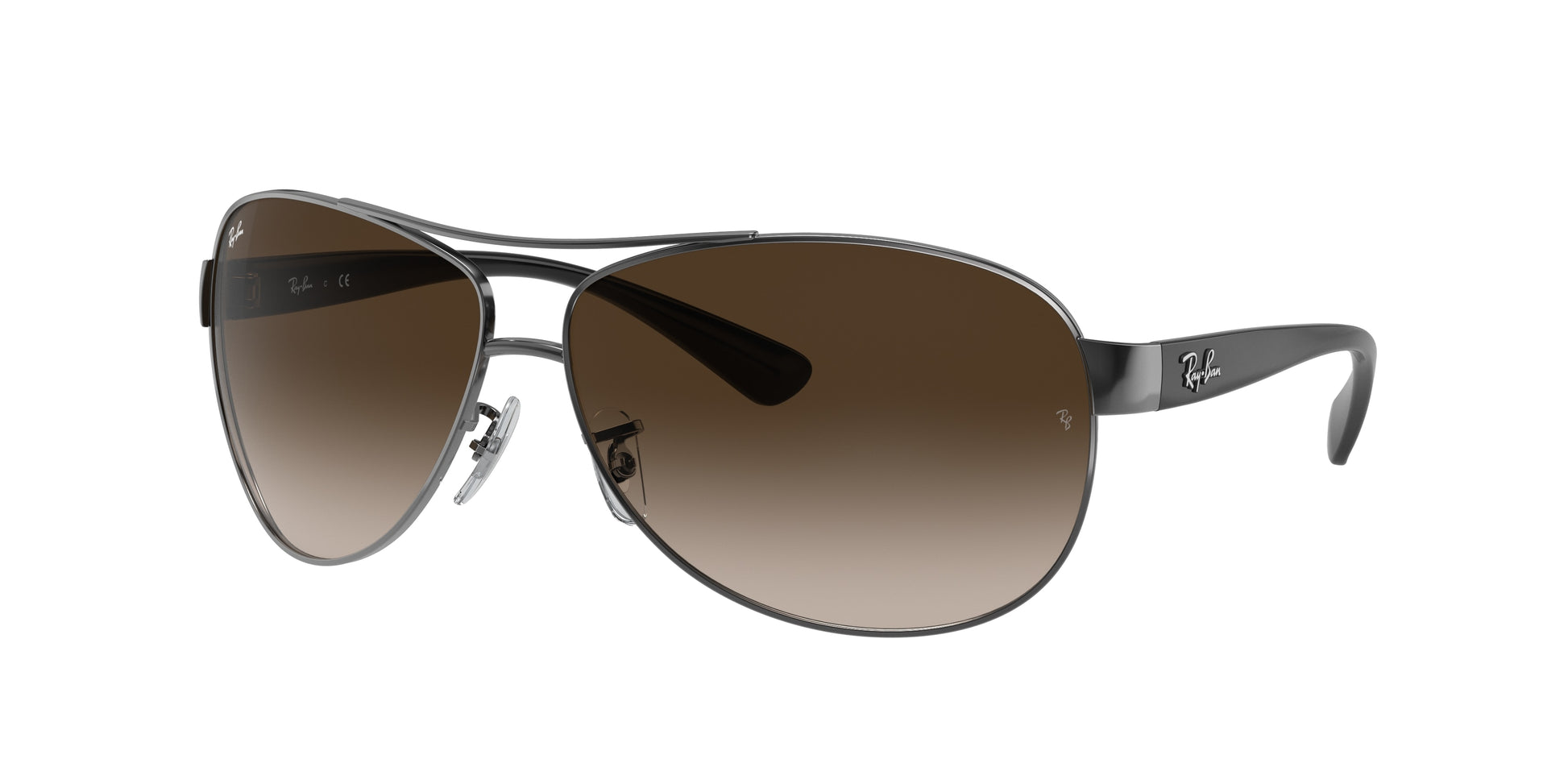 Ray-Ban RB3386 Pilot Sunglasses  004/13-Gunmetal 67-130-13 - Color Map Grey