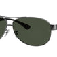 Ray-Ban RB3386 Pilot Sunglasses  004/71-Gunmetal 67-130-13 - Color Map Grey