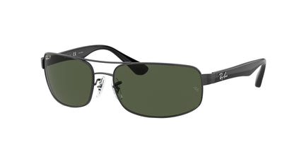 Ray-Ban RB3445 Rectangle Sunglasses  002/58-Black 64-130-17 - Color Map Black