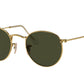 Ray-Ban ROUND METAL RB3447 Round Sunglasses  001-Gold 53-145-21 - Color Map Gold