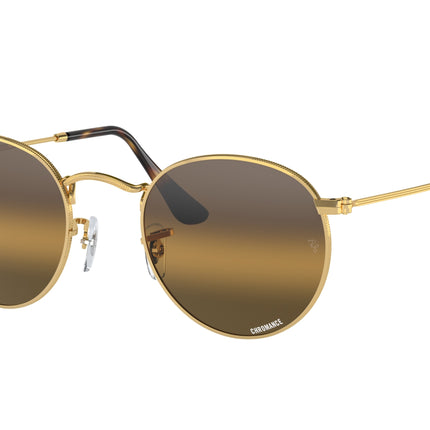 Ray-Ban ROUND METAL RB3447 Round Sunglasses  001/G5-Arista Gold 53-145-21 - Color Map Gold