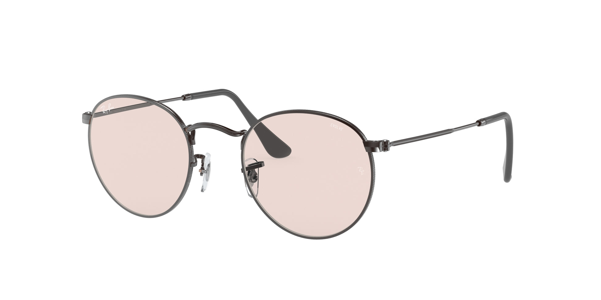 Ray-Ban ROUND METAL RB3447 Round Sunglasses  004/T5-Gunmetal 50-145-21 - Color Map Grey