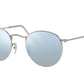 Ray-Ban ROUND METAL RB3447 Round Sunglasses  019/30-Silver 50-145-21 - Color Map Silver