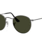 Ray-Ban ROUND METAL RB3447 Round Sunglasses  029-Gunmetal 53-145-21 - Color Map Grey