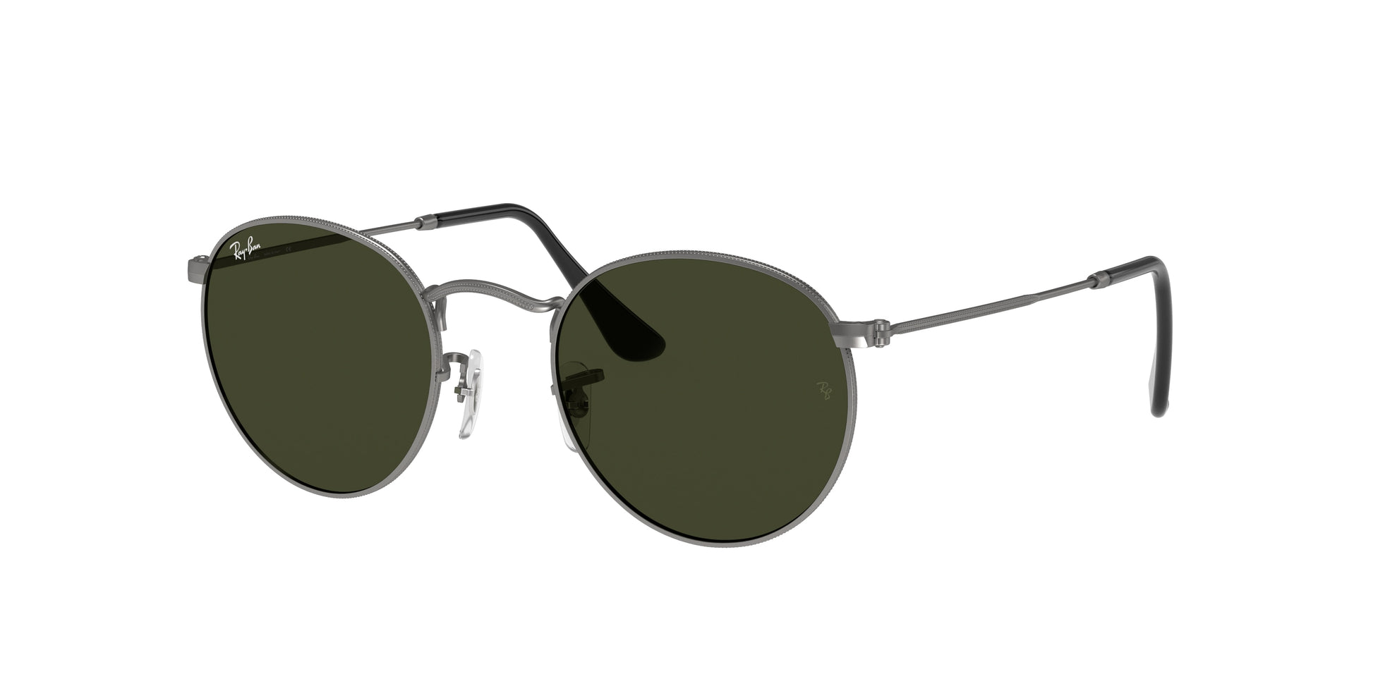 Ray-Ban ROUND METAL RB3447 Round Sunglasses  029-Gunmetal 53-145-21 - Color Map Grey