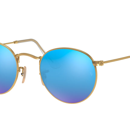Ray-Ban ROUND METAL RB3447 Round Sunglasses  112/4L-Gold 53-145-21 - Color Map Gold