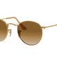 Ray-Ban ROUND METAL RB3447 Round Sunglasses  112/51-Gold 50-145-21 - Color Map Gold