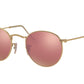 Ray-Ban ROUND METAL RB3447 Round Sunglasses  112/Z2-Gold 53-145-21 - Color Map Gold