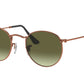 Ray-Ban ROUND METAL RB3447 Round Sunglasses  9002A6-Bronze-Copper 53-145-21 - Color Map Copper
