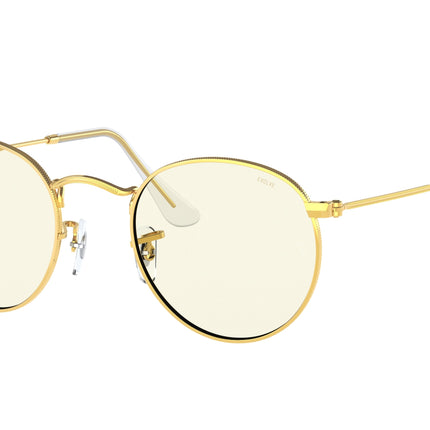 Ray-Ban ROUND METAL RB3447 Round Sunglasses  9196BL-Gold 53-145-21 - Color Map Gold