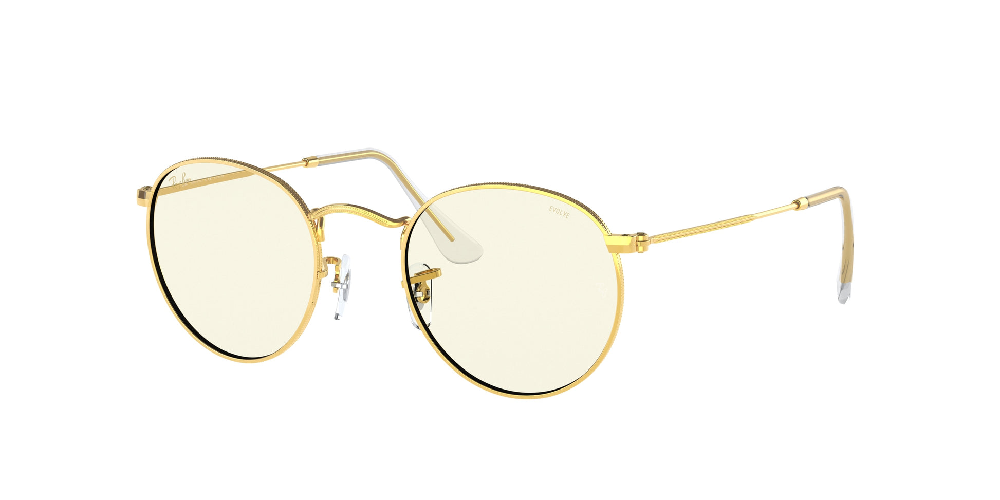 Ray-Ban ROUND METAL RB3447 Round Sunglasses  9196BL-Gold 53-145-21 - Color Map Gold