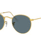 Ray-Ban ROUND METAL RB3447 Round Sunglasses  9196R5-Gold 50-145-21 - Color Map Gold