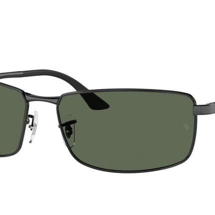 Ray-Ban RB3498 Rectangle Sunglasses  002/71-Black 64-135-17 - Color Map Black