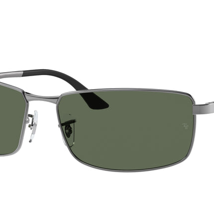 Ray-Ban RB3498 Rectangle Sunglasses  004/71-Gunmetal 64-135-17 - Color Map Grey