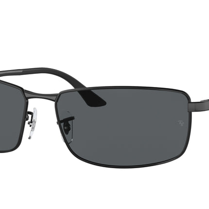 Ray-Ban RB3498 Rectangle Sunglasses  006/81-Black 64-135-17 - Color Map Black