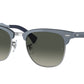 Ray-Ban CLUBMASTER ALUMINUM RB3507 Square Sunglasses  924871-Blue On Silver 51-145-21 - Color Map Blue