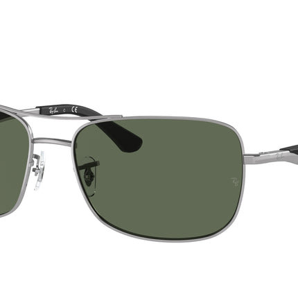 Ray-Ban RB3515 Square Sunglasses  004/71-Gunmetal 61-145-17 - Color Map Grey