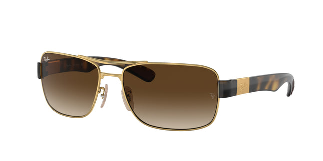 Ray-Ban RB3522 Square Sunglasses  001/13-Arista Gold 64-135-17 - Color Map Gold
