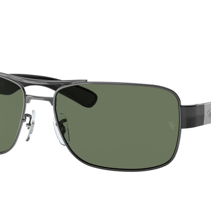 Ray-Ban RB3522 Square Sunglasses  004/71-Gunmetal 64-135-17 - Color Map Grey