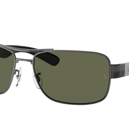 Ray-Ban RB3522 Square Sunglasses  004/9A-Gunmetal 64-135-17 - Color Map Grey