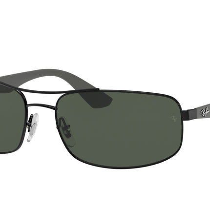 Ray-Ban RB3527 Rectangle Sunglasses  006/71-Black 61-135-17 - Color Map Black