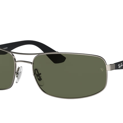 Ray-Ban RB3527 Rectangle Sunglasses  029/9A-Gunmetal 61-135-17 - Color Map Grey