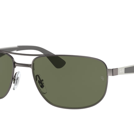 Ray-Ban RB3528 Square Sunglasses  029/9A-Gunmetal 61-145-17 - Color Map Grey