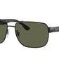 Ray-Ban RB3530 Square Sunglasses  002/9A-Black 58-140-17 - Color Map Black
