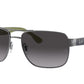 Ray-Ban RB3530 Square Sunglasses  004/8G-Gunmetal 58-140-17 - Color Map Grey
