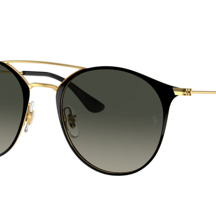 Ray-Ban RB3546 Phantos Sunglasses  187/71-Black On Gold 52-145-20 - Color Map Black