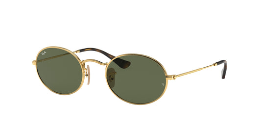 Ray-Ban OVAL RB3547N Oval Sunglasses  001-Gold 51-145-21 - Color Map Gold
