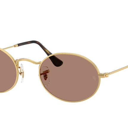 Ray-Ban OVAL RB3547 Oval Sunglasses  001/1A-Arista Gold 51-145-21 - Color Map Gold
