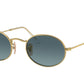Ray-Ban OVAL RB3547 Oval Sunglasses  001/3M-Gold 54-145-21 - Color Map Gold