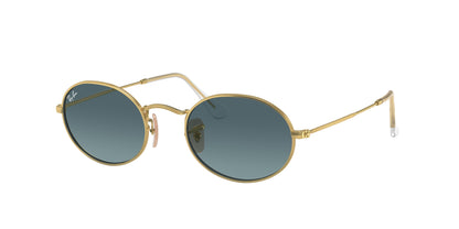 Ray-Ban OVAL RB3547 Oval Sunglasses  001/3M-Arista Gold 54-145-21 - Color Map Gold
