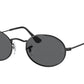 Ray-Ban OVAL RB3547 Oval Sunglasses  002/B1-Black 54-145-21 - Color Map Black