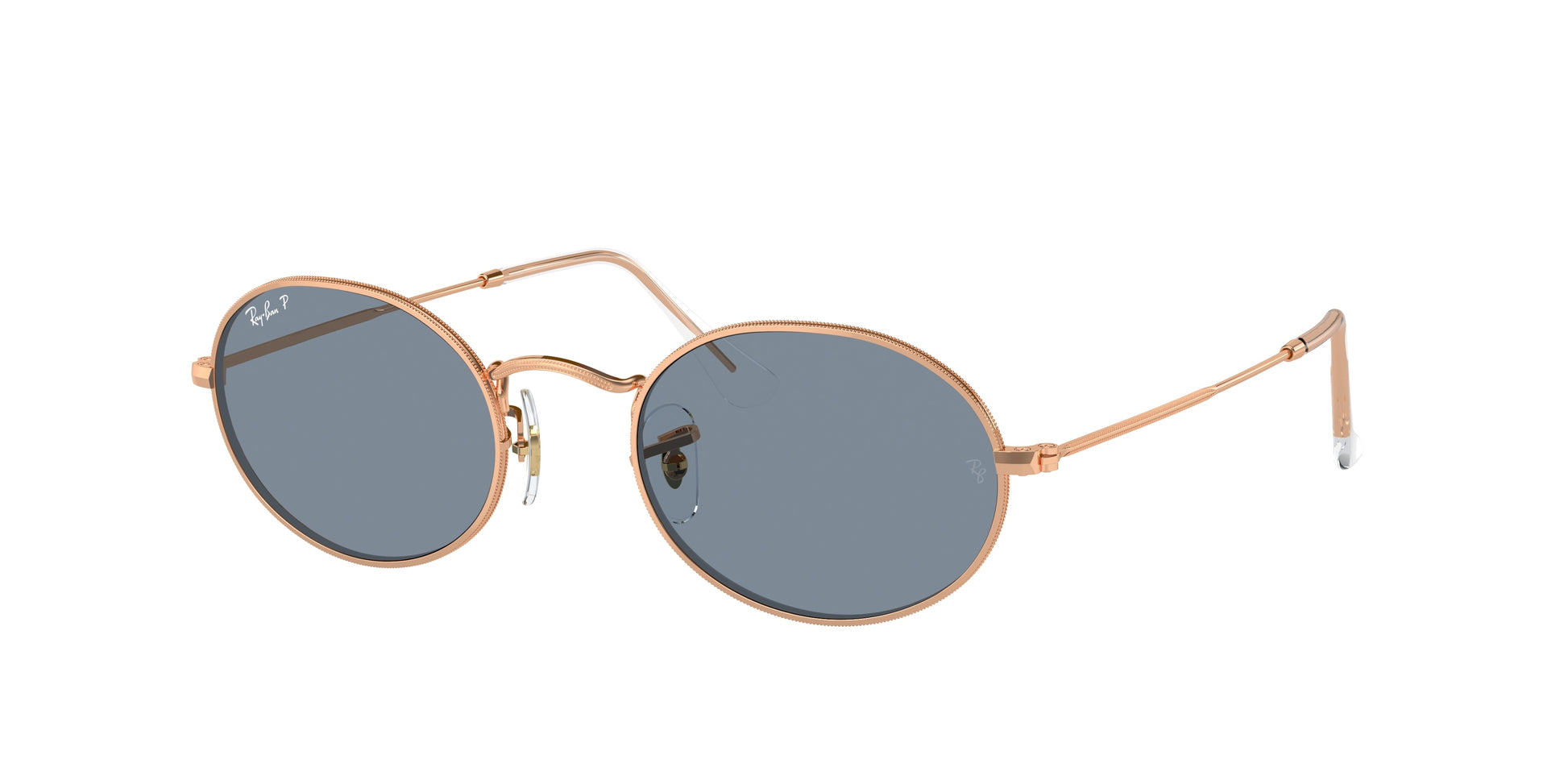 Ray-Ban OVAL RB3547 Oval Sunglasses  9202S2-Rose Gold 54-145-21 - Color Map Gold