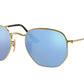 Ray-Ban HEXAGONAL RB3548N Irregular Sunglasses - Lensntrends