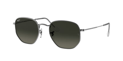 Ray-Ban HEXAGONAL RB3548N Irregular Sunglasses  004/71-Gunmetal 54-145-21 - Color Map Grey