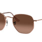 Ray-Ban HEXAGONAL RB3548N Irregular Sunglasses - Lensntrends