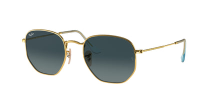 Ray-Ban HEXAGONAL RB3548N Irregular Sunglasses  91233M-Arista Gold 54-145-21 - Color Map Gold