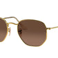 Ray-Ban HEXAGONAL RB3548N Irregular Sunglasses - Lensntrends