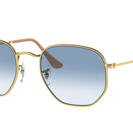 Ray-Ban HEXAGONAL RB3548 Irregular Sunglasses  001/3F-Arista Gold 54-145-21 - Color Map Gold