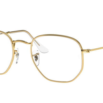 Ray-Ban HEXAGONAL RB3548 Irregular Sunglasses  9196BF-Gold 54-145-21 - Color Map Gold