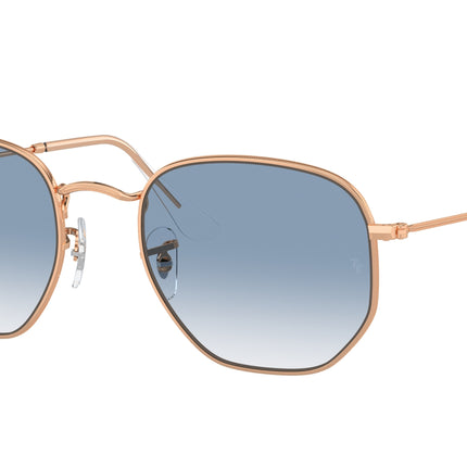 Ray-Ban HEXAGONAL RB3548 Irregular Sunglasses  92023F-Rose Gold 54-145-21 - Color Map Gold