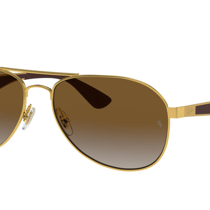 Ray-Ban RB3549 Pilot Sunglasses  001/T5-Arista Gold 61-145-16 - Color Map Gold