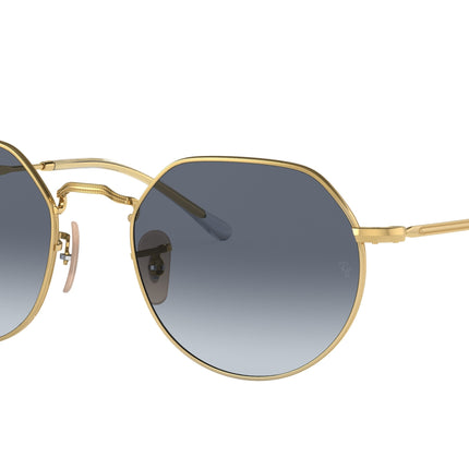 Ray-Ban JACK RB3565 Irregular Sunglasses  001/86-Arista Gold 55-145-20 - Color Map Gold