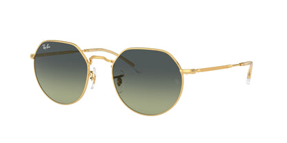 Ray-Ban JACK RB3565 Irregular Sunglasses  001/BH-Arista Gold 55-145-20 - Color Map Gold