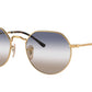 Ray-Ban JACK RB3565 Irregular Sunglasses  001/GD-Gold 53-145-20 - Color Map Gold
