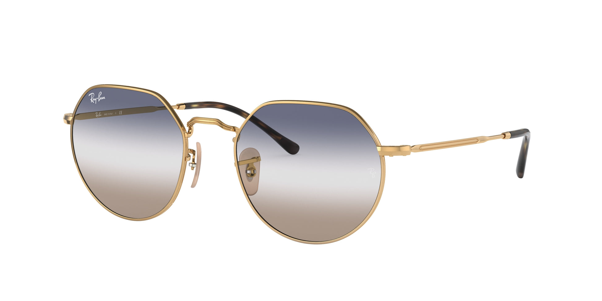 Ray-Ban JACK RB3565 Irregular Sunglasses  001/GD-Gold 53-145-20 - Color Map Gold