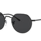 Ray-Ban JACK RB3565 Irregular Sunglasses  002/48-Black 55-145-20 - Color Map Black